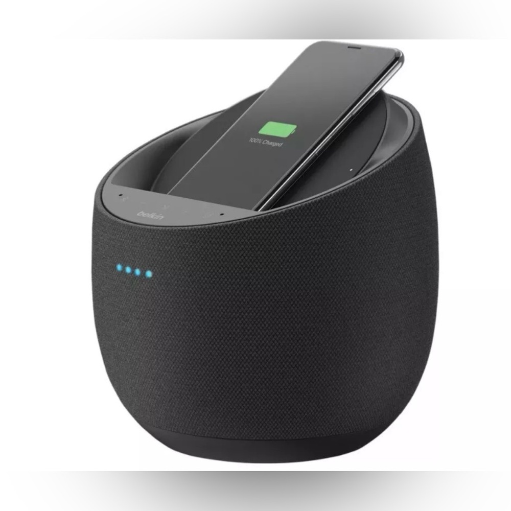 Belkin SoundForm Elite Hi-Fi Smart Speaker + Wireless Charger Google Assistant